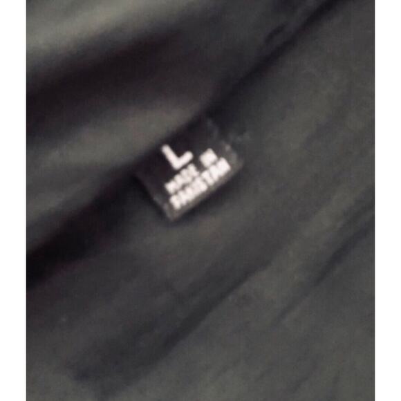 Vintage Black Leather Fringe Motorcycle Jacket with Embroidery Large - Picture 6 of 12